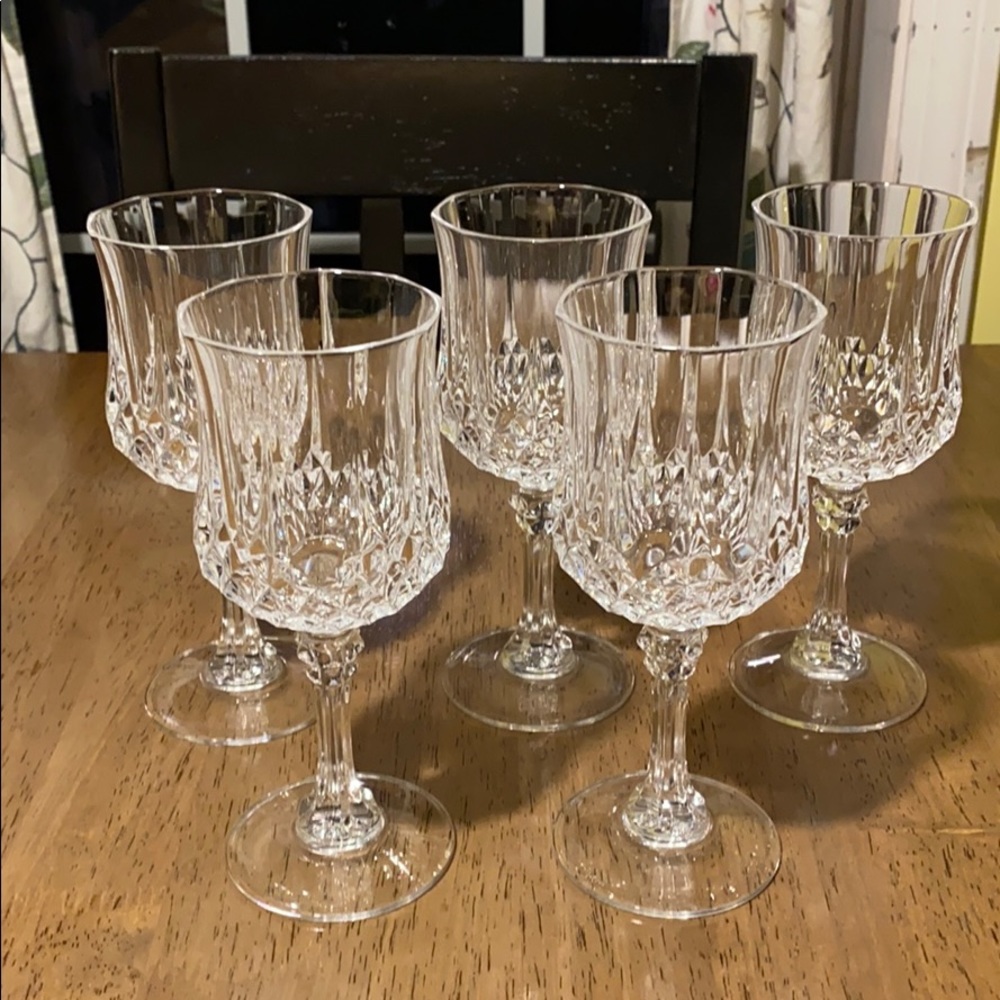 Crystal wine glasses